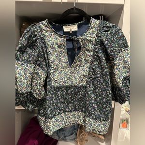 The Great - Boho Cordaroy Peasant Top